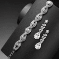 thumbnail image 4 of Conjunto De Joyas Para Mujer Collar Y Aretes Y Pulsera Color Plata, 4 of 5