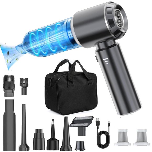Aspirateur de Voiture Haute Puissance Sans Fil, Aspirateur à Main Sans Fil avec Réglage à 3 Vitesses, Moteur Sans Balais 23000pa Mini Aspirateur, Poignée Portable Puissante