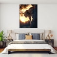 thumbnail image 6 of Mudket Framed Ready to Hang Leopard Canvas Wall Art, Golden Sunset Wildlife Cheetah Wall Art Pictures, Jungle Animal Print Decor for Living Room Bedroom Cave Office Decor - 12"L x 8"W, 6 of 10