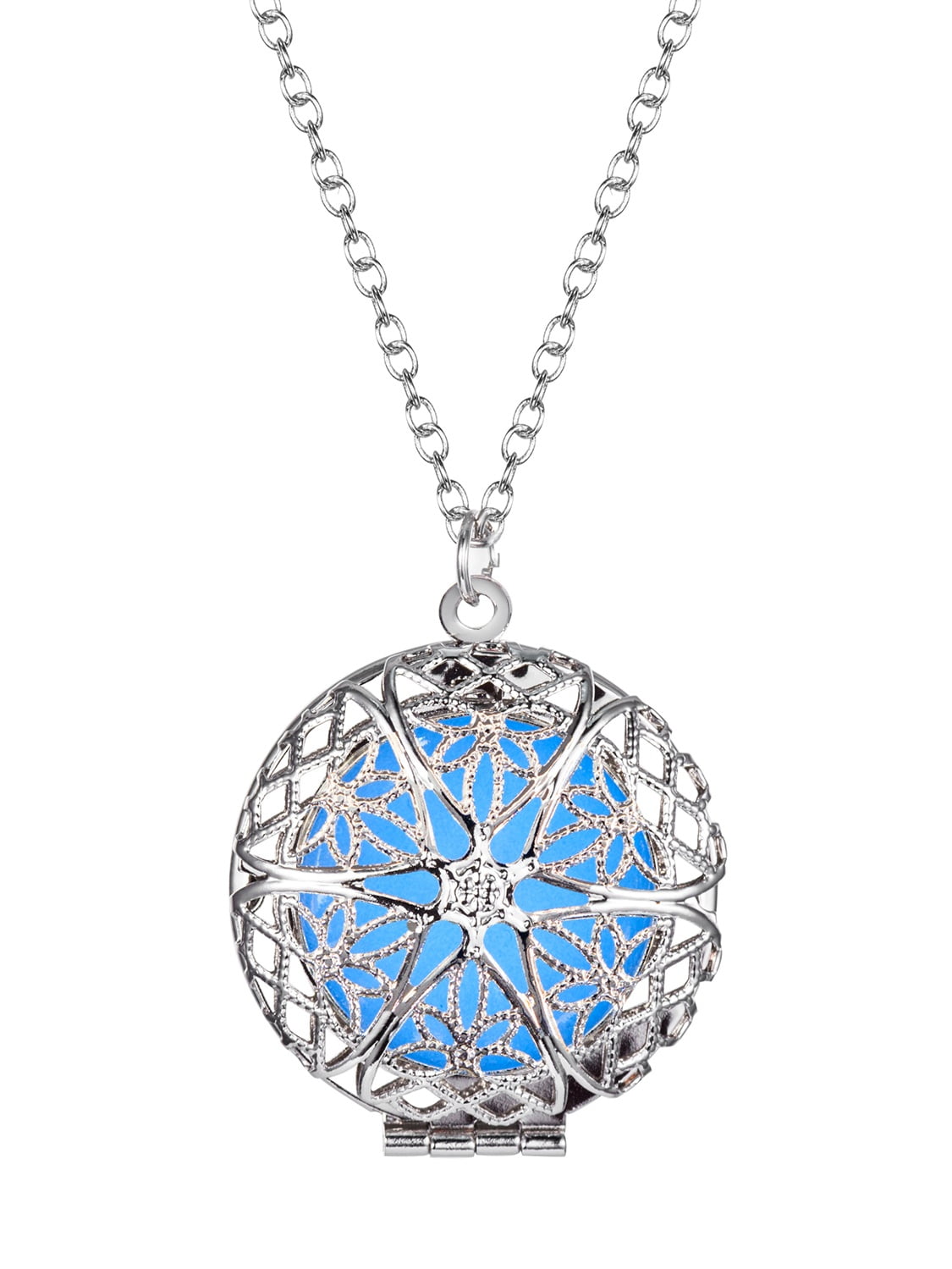 Round Steampunk Necklace Magic Glow 