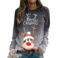 thumbnail image 3 of Noël Femmes Sweat-Shirt à Manches Longues Fermeture Cardigan Imprimé Mode Pull Mi Longueur Veste Col Rond Chaud Chandail Vacances Noël Outwear, 3 of 6