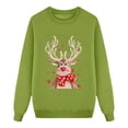 thumbnail image 1 of Christmas Parent Child Printed Long Sleeved Round Neck Fleece Sweatshirt (Mom's Style) (7), 1 of 5