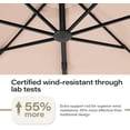 thumbnail image 3 of NIAIZEK 11FT Multicolor Curved Offset Cantilever Patio Umbrella, with Heavy Base and 360° Rotation, 3 of 7
