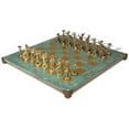 thumbnail image 4 of The Giants Battle Theme Chess Set with Brass & Nickel Pieces - Turquoise Board, 4 of 9