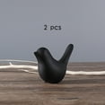 thumbnail image 4 of 2 piezas de cerámica moderna estatuil de pájaro ornamental escultura Sunnimix estatuilla de pájaro de cerámica, 4 of 7