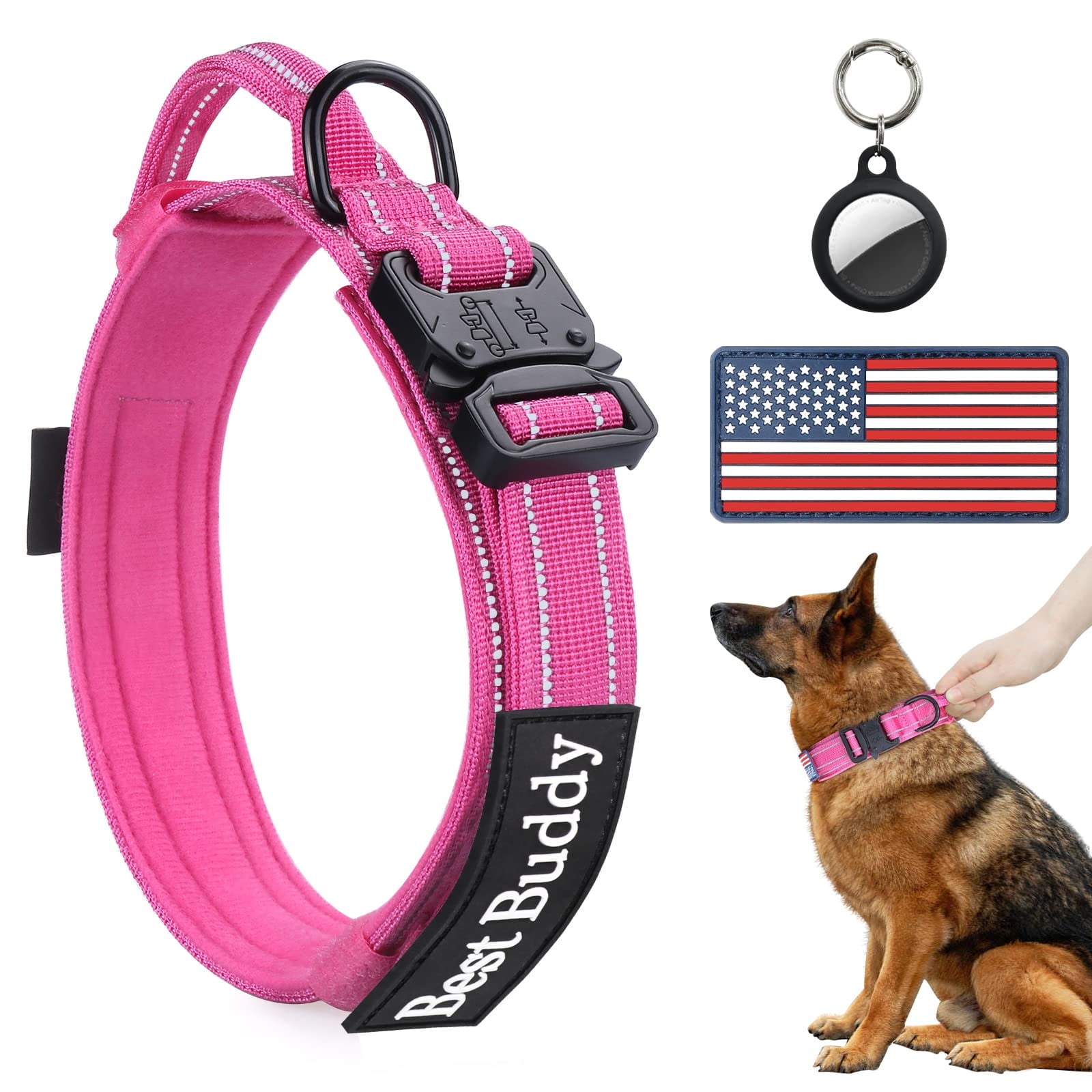 Pink Dog Collar and Leash Set Girl Dog Collar Pet Collar and 