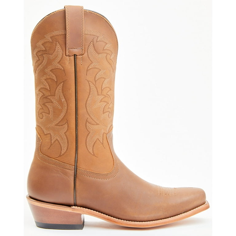 Moonshine Spirit Men s Crazy Horse Vintage Western Boot Square Toe Brown 10 EE US Walmart