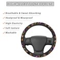 thumbnail image 2 of COEQINE Colorful Paw Bone Splatter Auto Steering Wheel Cover Universal 15 Inch Diameter Non-slip Comfortable Car Steering Wheel Protector for All Seasons, 2 of 7