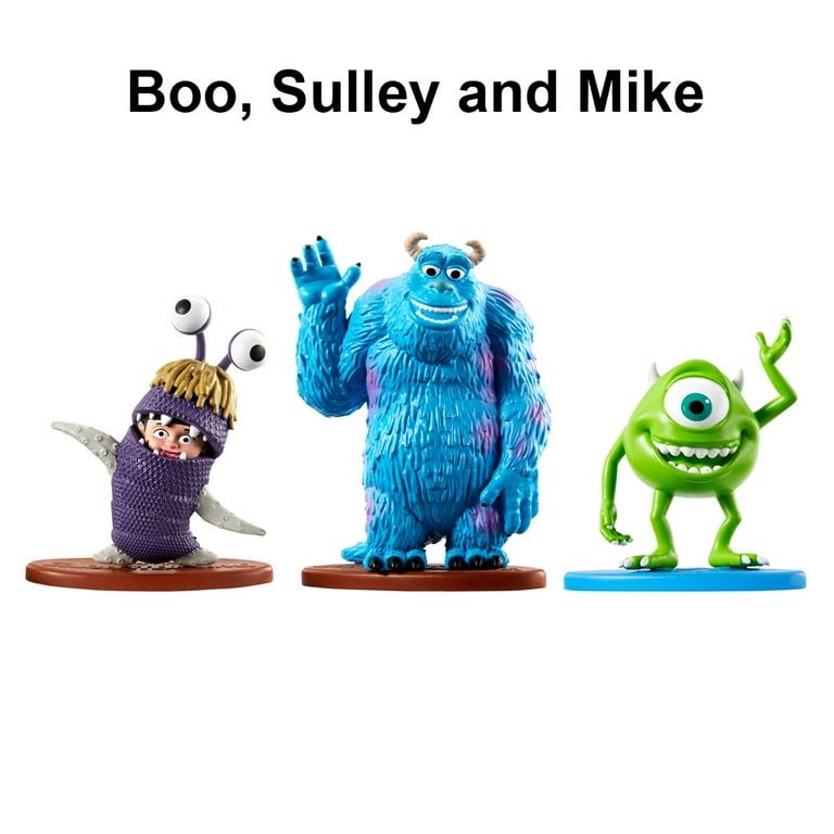 Set of Figures Inspired by Disney Pixar Monsters Inc Movie ~ Sulley, Mike  and Boo Character Figures with Base ~ Great for Imaginative Play and ...