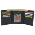 thumbnail image 2 of Real Buffalo Leather Wallets for Men - RFID Blocking Slim Trifold Wallet with Card Slots, 2 of 35