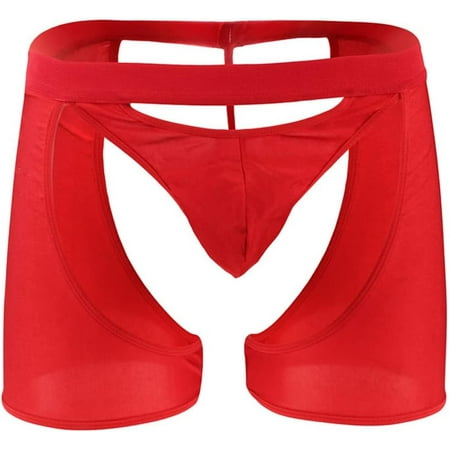QIUYI Men s Panties Lingerie Tirm Bulge Pouch Stretchy G-String Bikini Thong Underwear with Garter