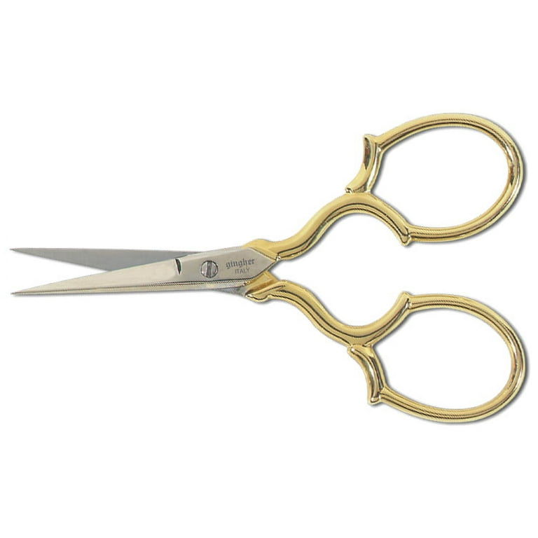 Gingher Gold-Handled Epaulette Embroidery Scissors - 3 1/2 - WAWAK Sewing  Supplies