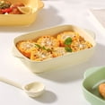 thumbnail image 3 of Rectangular Plate Cheese Baked Rice Plate Dining Plate Vegetable Plate Baking Baking Pan Double Ear Baking Pan, 3 of 5