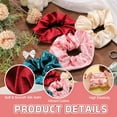 thumbnail image 3 of Uxcell 3pcs Scrunchies con Cremallera de Bolsillo (2 Pulgadas) - Scrunchie de Satén de Seda, Accesorios para Cabello de Ponytail para Niñas y Mujeres, Monedas, Llaves, Azul Oscuro, 3 of 6