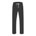 thumbnail image 3 of Kureaily Men's Spring And Summer Linen Casual Pants Cotton Pants Linen Trousers Elastic Waist, 3 of 7
