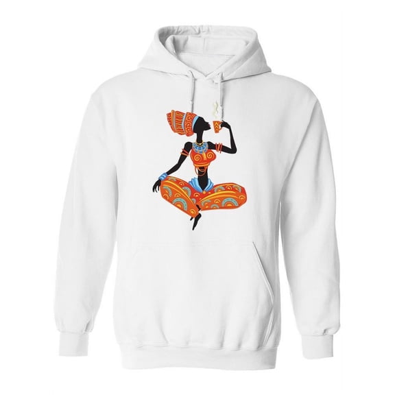 Woman With A Drink Sketch Hoodie Women -Image by Shutterstock, Female XX-Large