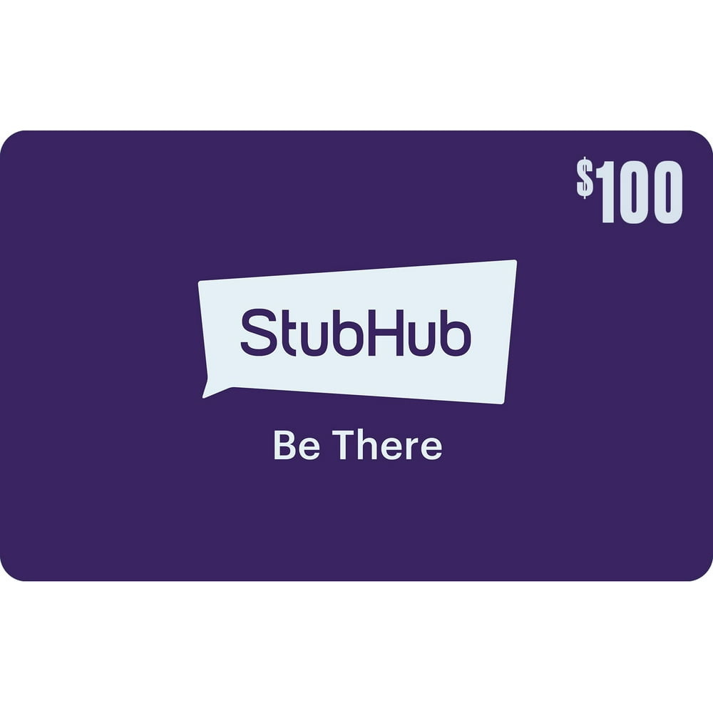 Stubhub $100 Gift Card (email Delivery) - Walmart.com - Walmart.com
