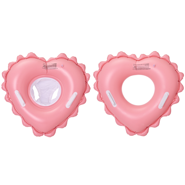 Anillo de natación para niños pequeños en forma de corazón a prueba de fugas para niños pequeños (rosa 1-4 años)