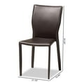thumbnail image 5 of Bowery Hill Brown Faux Leather Upholstered 4-Piece Dining Chair Set, 5 of 7