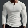 thumbnail image 2 of HAPIMO Men's Slim Cotton Basic Pullovers Casual Relaxed Long Sleeve Tops Crew Neck Button Tees Holiday Solid Fashion Comfy, 2 of 6