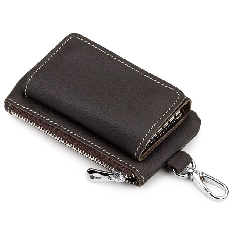 Black Leathers Key Ring Folder Wallet For Men
