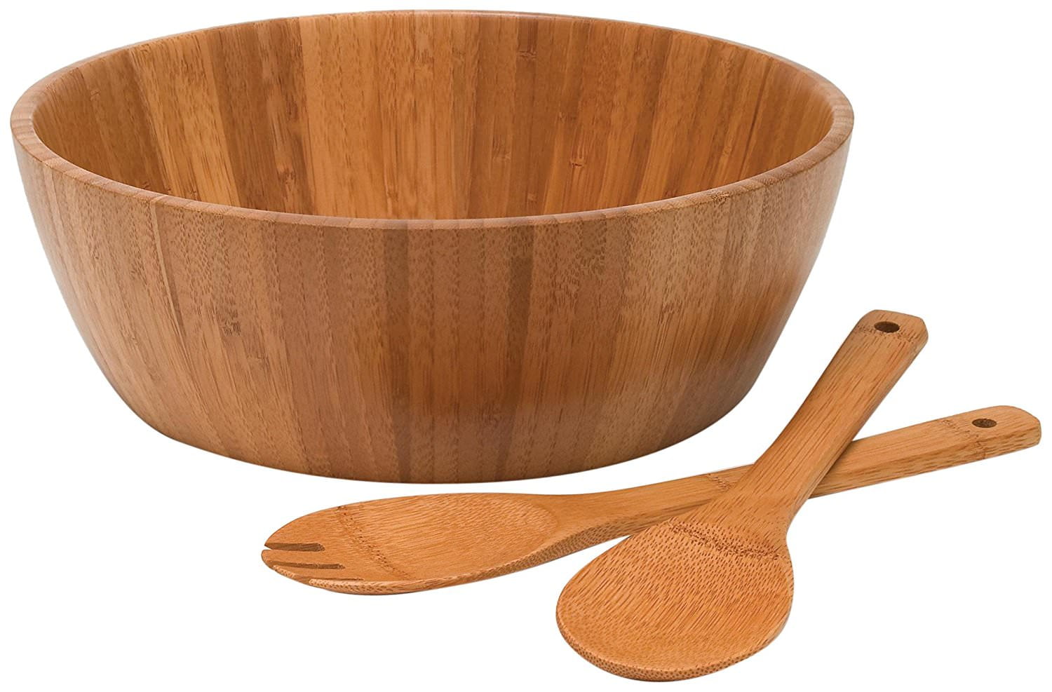 Lipper International Bamboo Salad Bowl with Servers, 3-Piece Set by Lipper International Inc