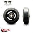 thumbnail image 2 of SCC -5" Rubber on Cast Iron Wheel Only w/Ball Bearing-1/2" Bore-450 lbs Capacity, 2 of 2