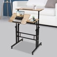 thumbnail image 4 of Fichiouy Rolling Laptop Desk with Adjustable Height Computer Table Stand Home Office Workstation, 4 of 14