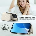 thumbnail image 3 of For Iphone 16 Pro Crossbody Rhombic Horizontal Wallet Leather Phone Case(White),iPhone 13 Pro, 3 of 7