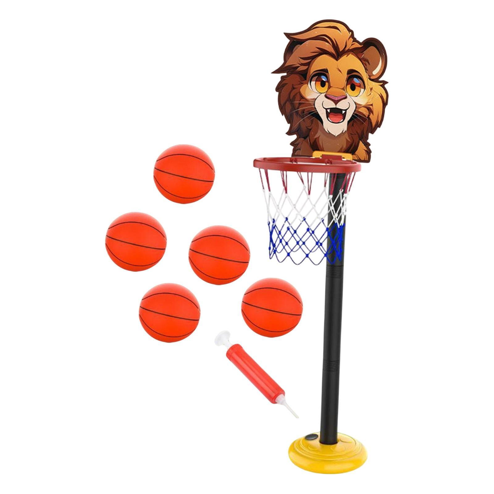harayaa Basketball Hoop Set for Kids Basketball Stand Basket Supplies Basketball Net for Brown