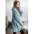 thumbnail image 3 of Redhotype Chic Ruffle Hem Hoodie - Cozy Long-Sleeve All-Day Elegance!, 3 of 8