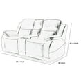 thumbnail image 5 of Benjara BM218070 Leatherette Upholstered Recliner Loveseat with Console & Glider, Black, 5 of 5