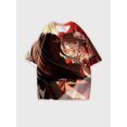 thumbnail image 1 of T-shirt round neck Role Pattern loose short sleeve F08, 1 of 5