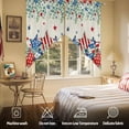 thumbnail image 5 of 4th of July Swag&nbsp;Curtains Patriotic Stars Eucalyptus Leaves Linen Kitchen Swag Valance Rod Pocket Curtain Valances Scalloped Window Treatment/Drapes for Living Room Bedroom, Each 36"W x 45"L, 5 of 8