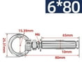 thumbnail image 1 of 304 Stainless Steel Expansion Bolts With Rings Wall Anchors Eye Screws 6/8/10mm, 1 of 6