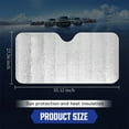 thumbnail image 2 of Car Front Windshield Sunshade,Foldable Reflective Sun Visor to Protect Car from Harmful UV Rays,Universal Car Windshield Cooling Cover,Universal Car Window Sun Protector,55''x27.5'',Silver, 2 of 9