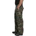 thumbnail image 3 of BRANDIT INDIVIDUAL WEAR Adult Male Pure Vintage Cargo Pants, Woodland, Size: XL (1003-15010-XL), 3 of 7