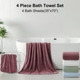 thumbnail image 3 of Beartech Bath Towel Set 4 Pack Microfiber Bathroom Towel Plush Bath Sheet Towel Oversized Towels Hotel Shower Towel Collection, 3 of 8