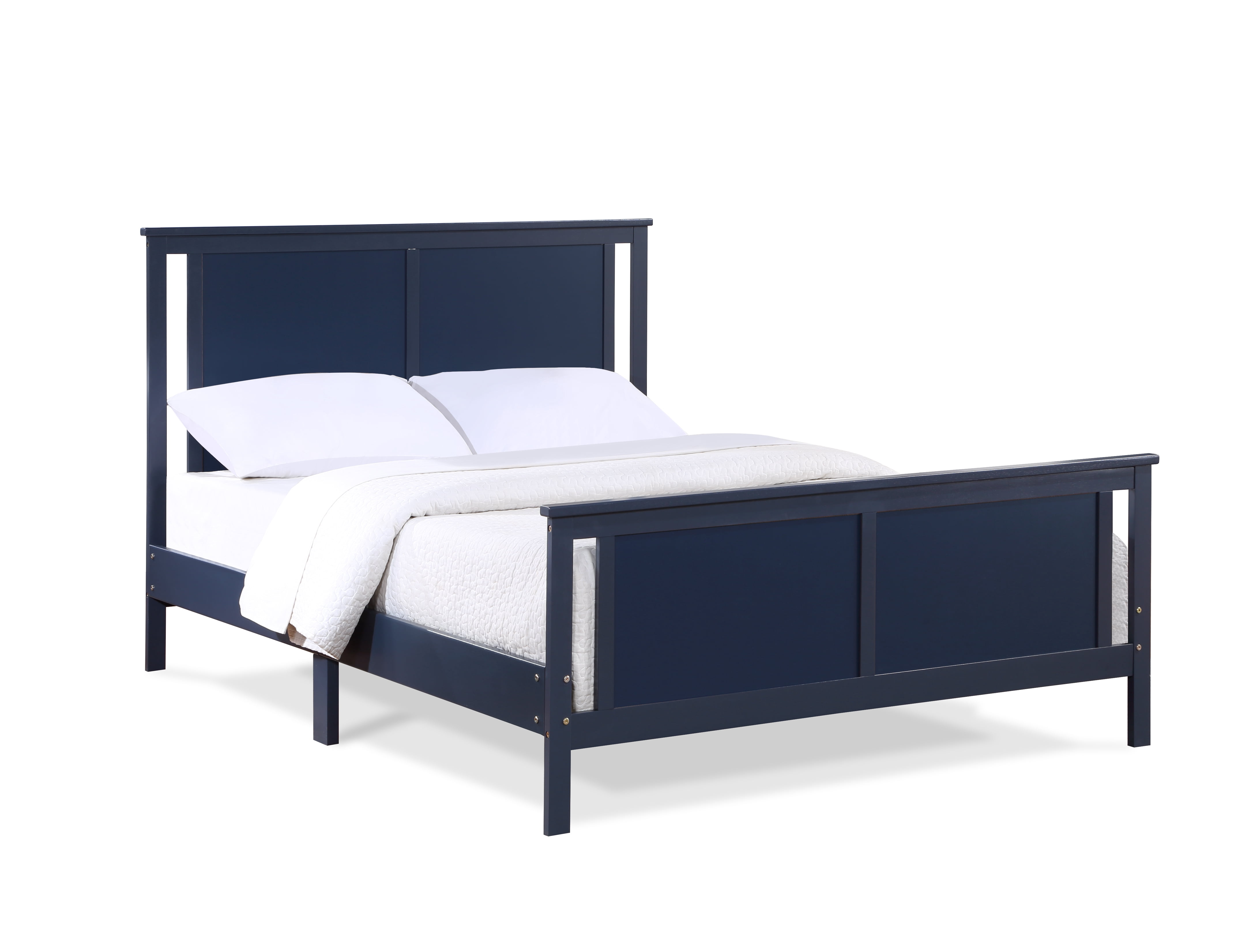 Olive & Opie Connelly Full Bed Midnight Blue/Vintage Walnut