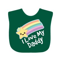 Inktastic I Love My Daddy Boys Girls Star Rainbow Boys or Girls Baby Bib