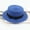 Blue, variant on 1PC Hat Red Straw Ladies Women's Summer Solid Hat Top Sun Visor Sun Straw Beach Hat