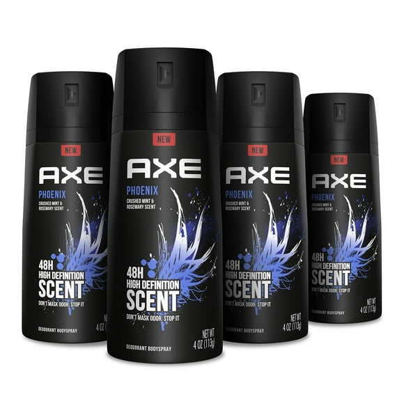 Desodorante corporal en aerosol AXE Phoenix para hombre 120 ml paquete de 4
