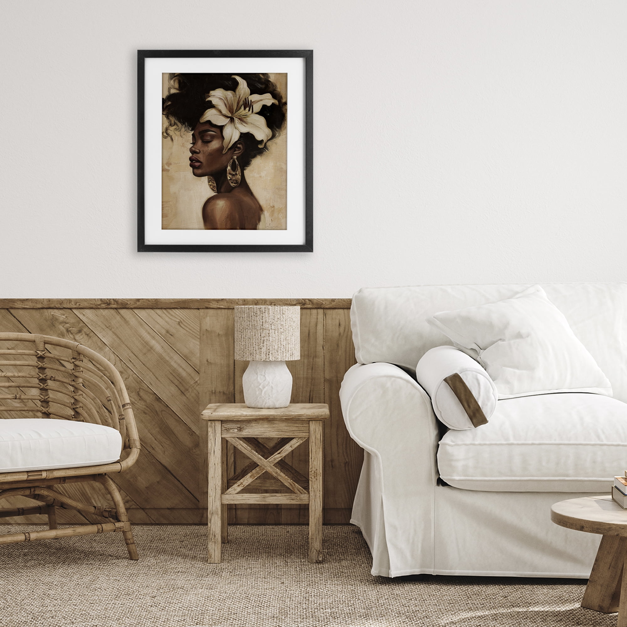 Stupell Industries Nocturne In Ivory Black Framed Print Under Glass, design by Svetlana Aleynikova