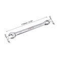 thumbnail image 2 of Uxcell Metric 7mm 12-Point Box Open End Combination Wrench Chrome Finish, Cr-V, 2 of 5