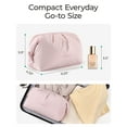 thumbnail image 7 of BAGSMART Makeup Bag Travel Makeup Bag, Cute Make Up Bag, Large Capacity Cosmetic Bags for Women, Wide-open Makeup Pouch Travel Essentials Toiletries Accessories Brushes, Camel, 7 of 7
