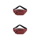 thumbnail image 4 of Sonducket Hombres Riñonera Cremallera Multi-bolsillo Casual Moda Portátil Hombro Crossbody Pecho Bolsas deportivas Bolsa Regalo Rojo Rojo 2piezas, 4 of 6