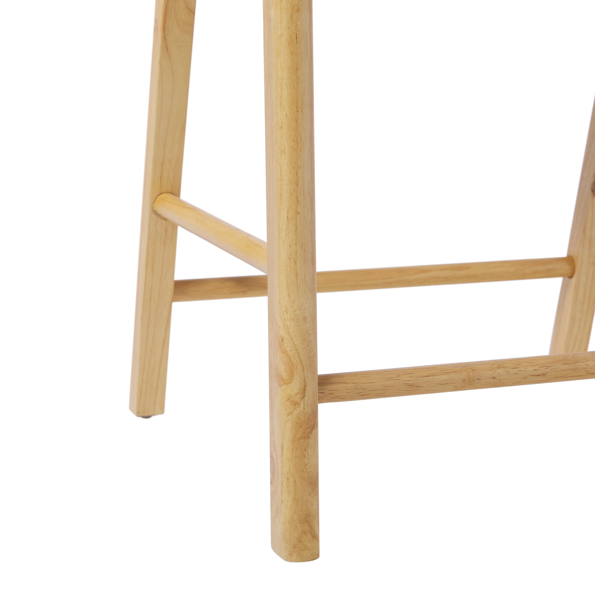 Walker Edison Modern Solid Wood Rounded Back Counter Stool, Natural