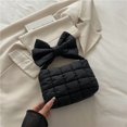 thumbnail image 3 of Mini Handbag Candy Colored Storage Bag with Bowknot Stylish Underarm Bags for Winter Work Travel Beach Shopping, 3 of 10