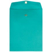 JAM Paper & Envelope 10 x 13 Clasp Envelopes, Sea Blue, 100/Pack