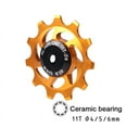 thumbnail image 6 of 2PCS MTB Bike 11T Aluminum Ceramic Bearing Jockey Wheel Rear Derailleur Pulley USA, 6 of 12